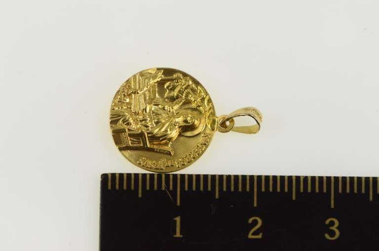 14K Yellow Gold Saint Mother Teresa Christian Catholic Charm/Pendant