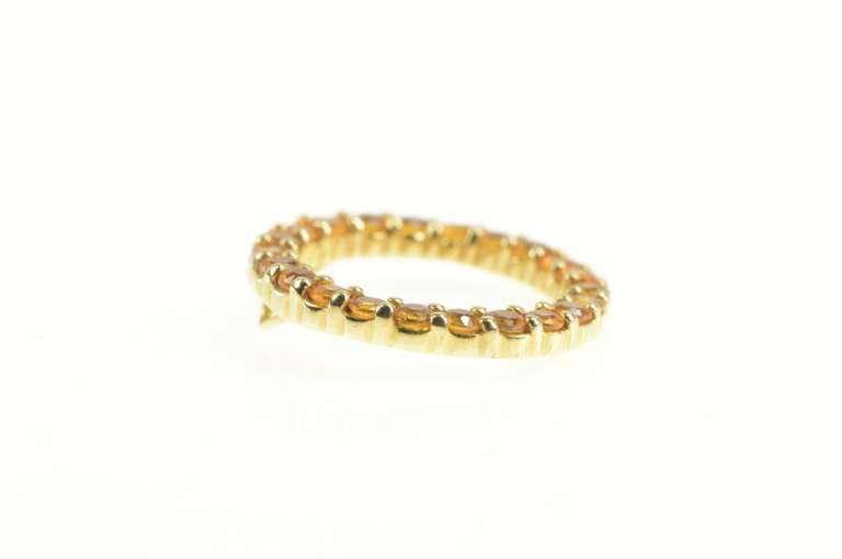 14K Yellow Gold Citrine Round Circle Journey Symbol Round Pendant