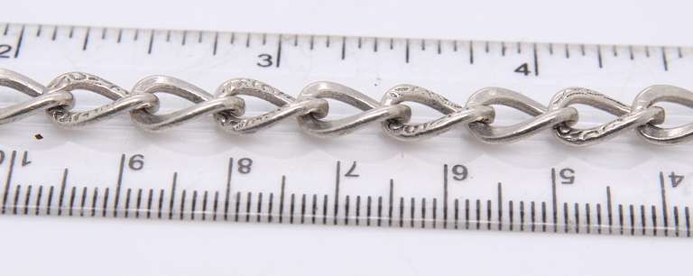 Vintage Sterling Silver Curb Link Bracelet