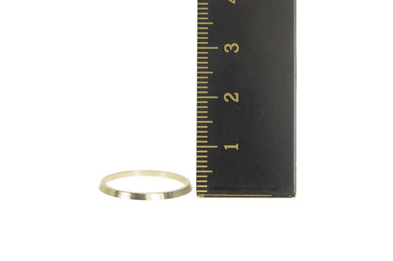 14K White Gold Classic Simple Vintage NOS 1950's Band Ring