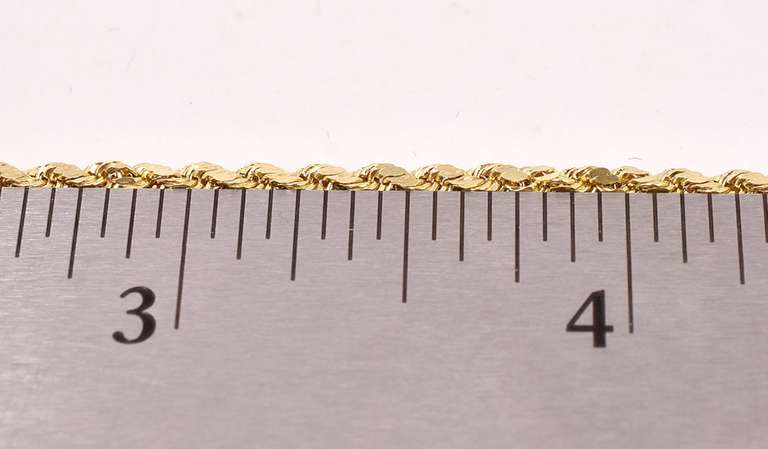 Classic Rope Chain Bracelet in 14K Yellow Gold