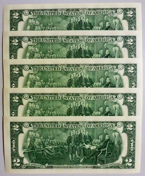 (5) Superb Crisp 2013 $2 Star Replacement Notes New York-Consecutive!