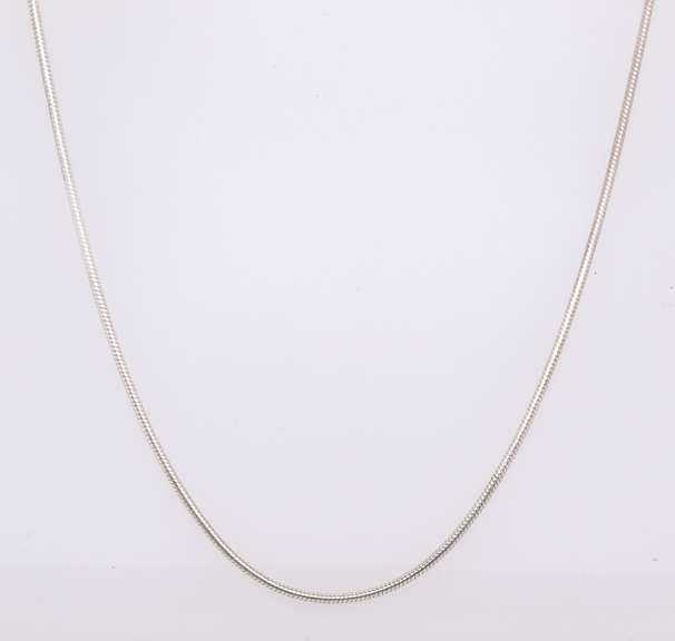 Vintage Italian Sterling Silver Snake Chain Necklace