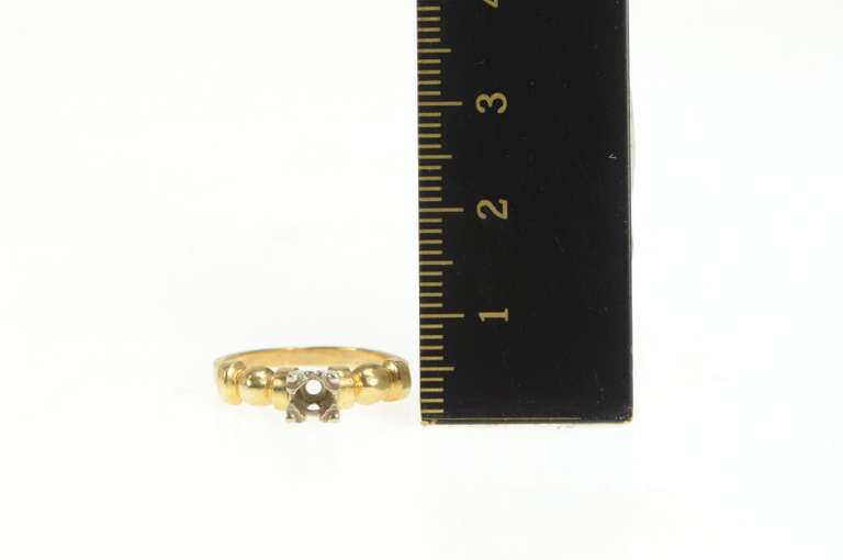 14K Yellow Gold Vintage NOS 1950's 3.38mm Engagement Setting Ring