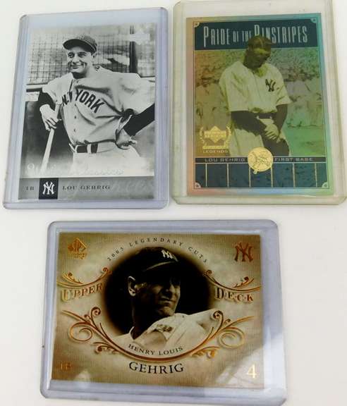 3 Lou Gehrig Upper Deck Baseball Cards