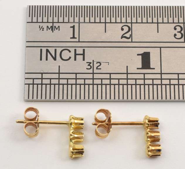 Dainty Sapphire & Diamond Earrings