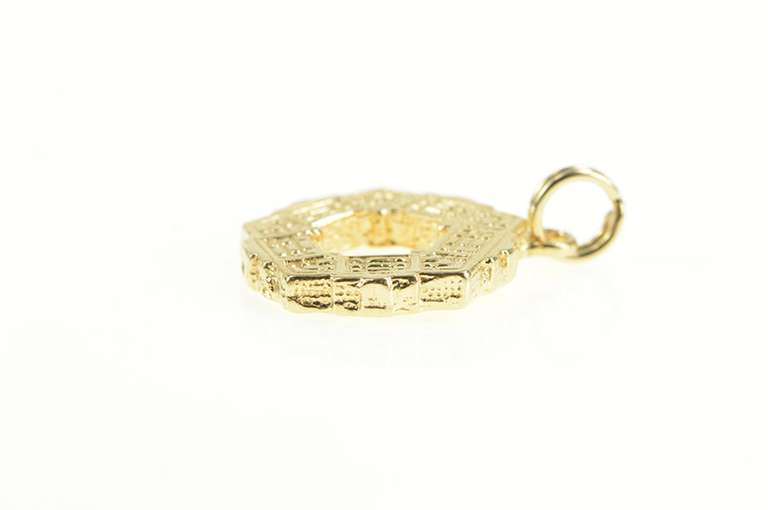 14K Yellow Gold Pentagon Washington DC DOD Headquarters Charm/Pendant