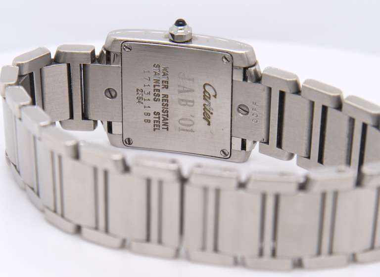 Ladies Cartier Tank Stainless Steel Watch