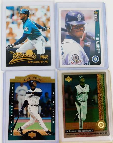 4 Ken Griffey, Jr. Baseball Cards