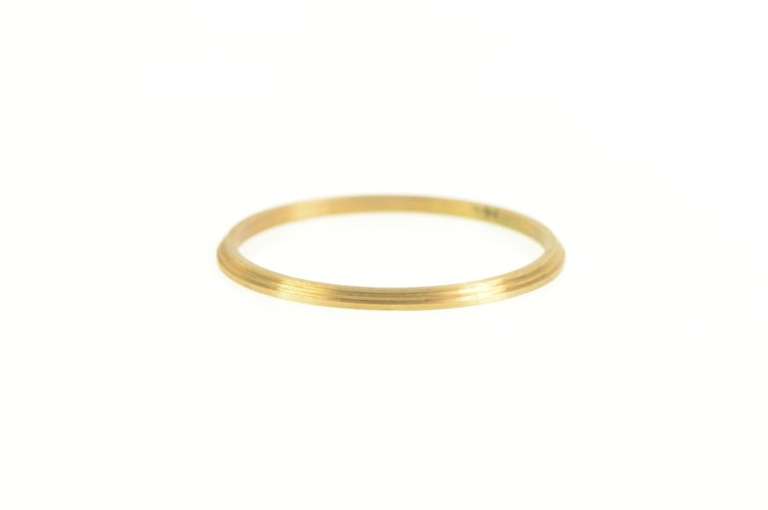 14K Yellow Gold 1.3mm Classic Stackable Wedding Band Ring