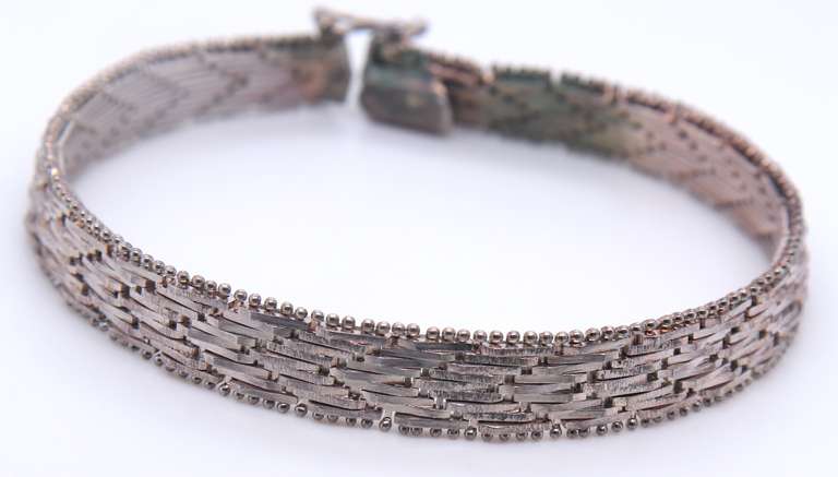Vintage Sterling Silver Mesh Bracelet