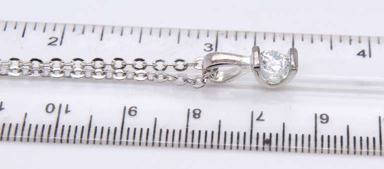 Sterling Silver Cubic Zirconia Pendant on Chain