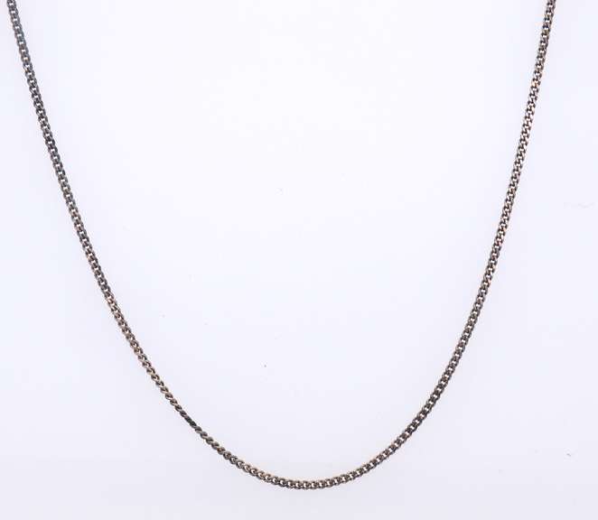 Vintage Sterling Silver Rolo Chain Necklace