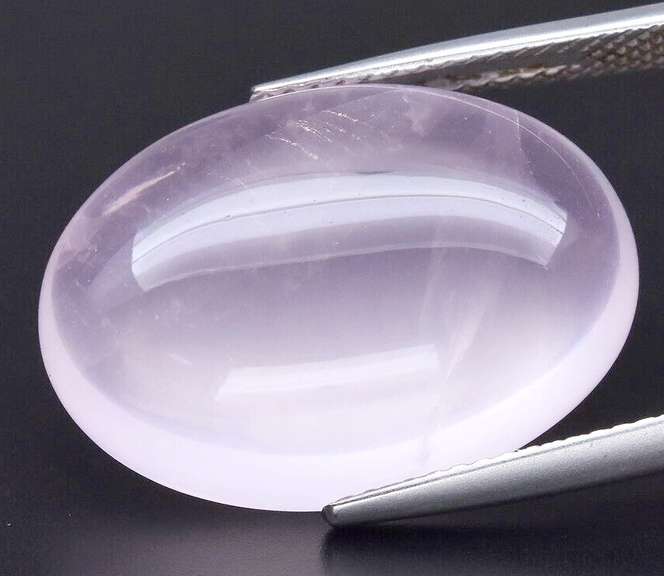 Glowing! 17.89ct powder pink Rose Quartz cabochon
