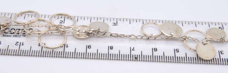 Sterling Silver Dangle Lariat Necklace