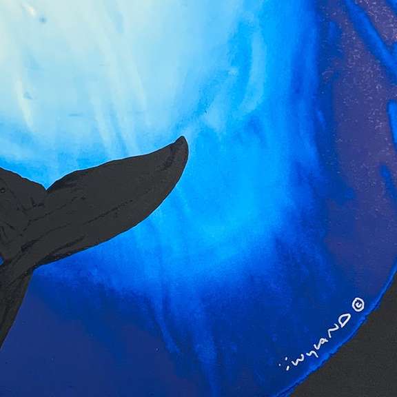 Deep Blue Dive - Original Signed Painting by Wyland