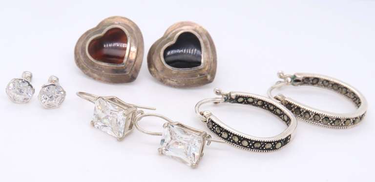 Vintage 925 Sterling Silver Lot of Earrings