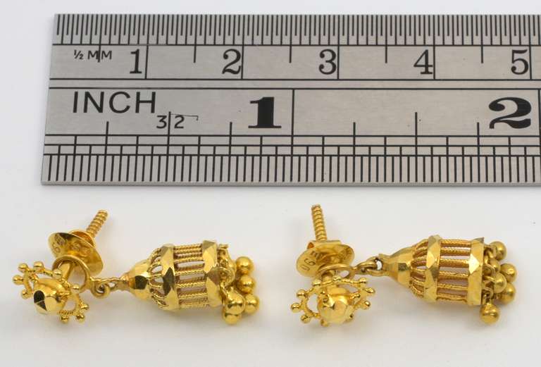 Versatile High Karat Gold Earrings