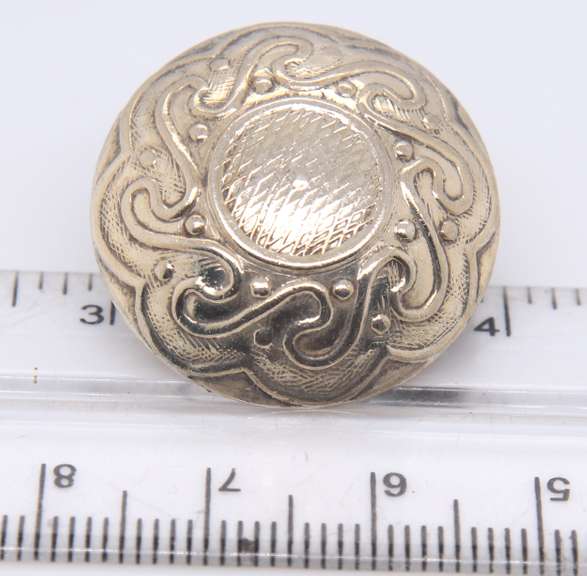 Vintage 925 Sterling Silver Signed Dome Earrings