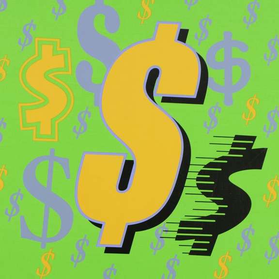 Dollar Signs (Green Italic)