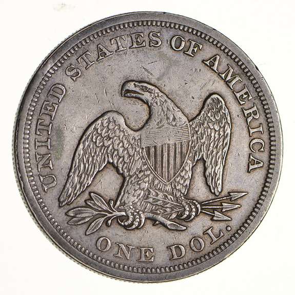 1865 Seated Liberty Silver Dollar - Circulated