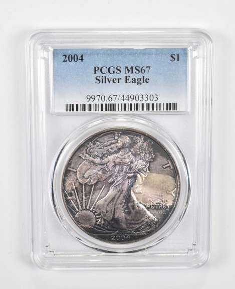 MS67 2004 American Silver Eagle - Graded PCGS
