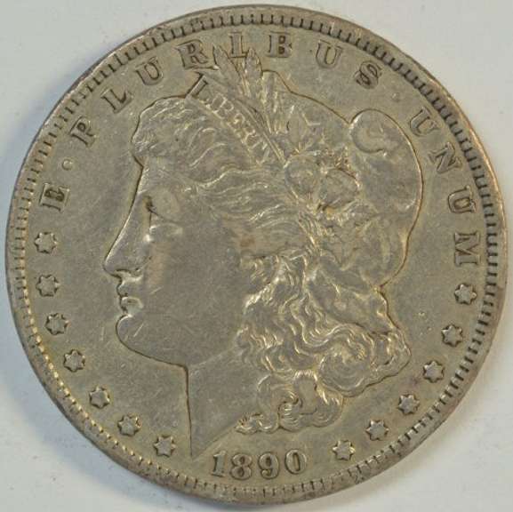 High grade 1890-CC Morgan Silver Dollar. Sharp circ