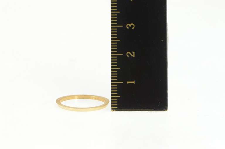 14K Yellow Gold 1.3mm Vintage NOS 1950's Stackable Band Ring