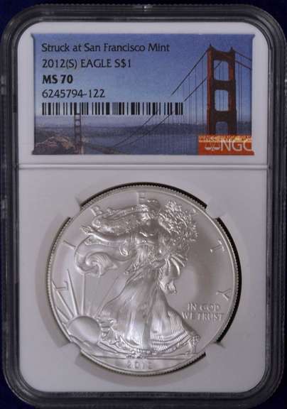 2012-(S) American Silver Eagle NGC MS70