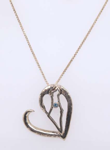 Vintage Sterling Silver Heart Shaped on Chain
