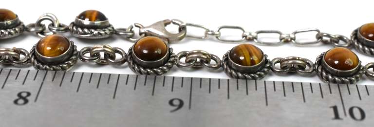 Sterling Silver Tiger's Eye Bracelet