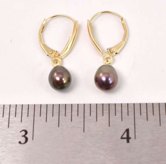 Darling Dangling Pearl Earrings in 14K Yellow Gold