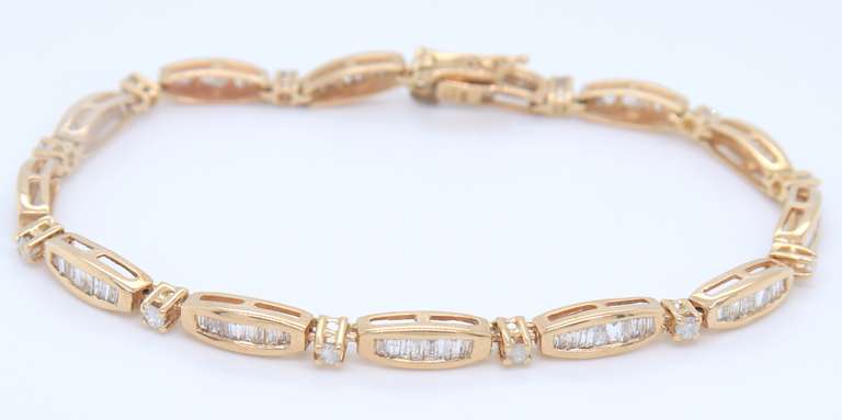 Fantastic Yellow Gold4cts Diamond Bracelet