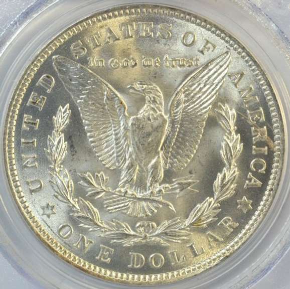Nearly Gem BU 1921 Morgan Silver Dollar. PCGS MS64