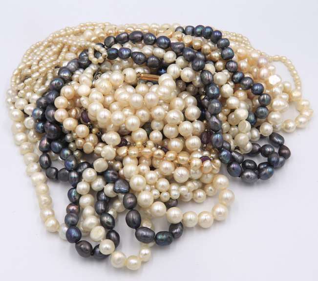 Group of Misc Pearl Costume Jewelry