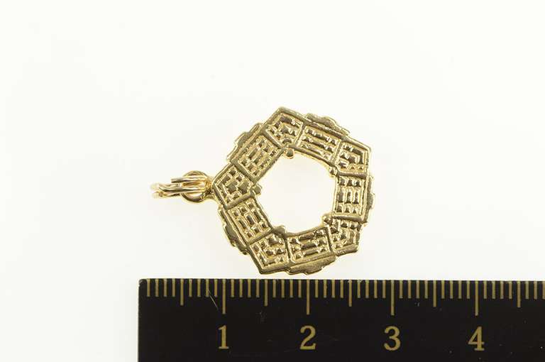 14K Yellow Gold Pentagon Washington DC DOD Headquarters Charm/Pendant