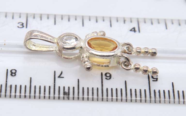 Group Lot of 6 Vintage 925 Sterling Silver Gemstone Charms