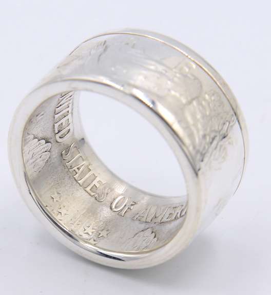 Sterling Silver Dollar Coin Ring