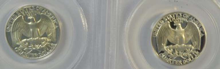 1961 & 1963 Deep Cameo PRF Washington Quarters: PCGS PR67 & 68
