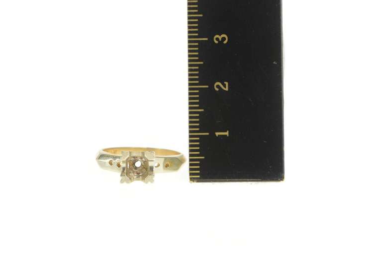14K Yellow Gold 5.1mm Vintage NOS 1950's Engagement Setting Ring