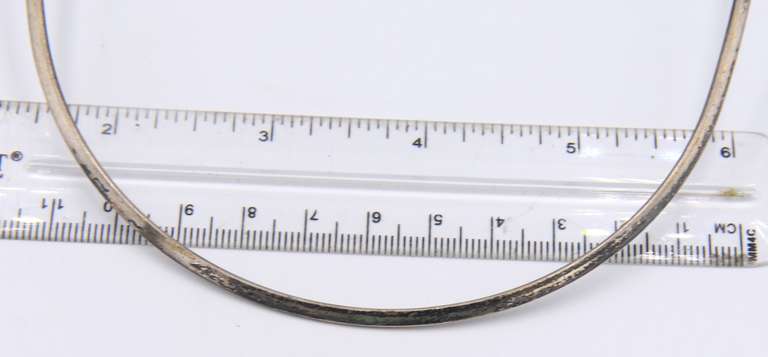 Vintage Sterling Silver Cuff Necklace