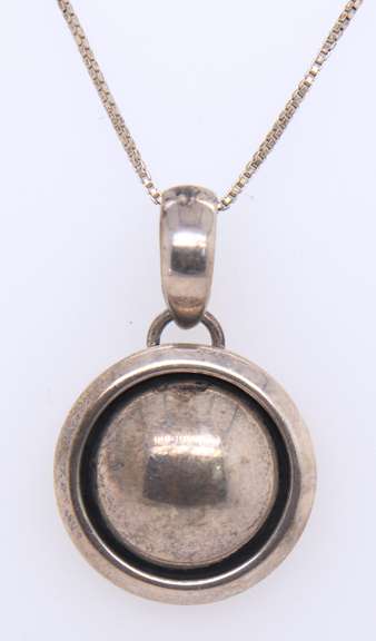 Vintage Sterling Silver Signed Pendant on Chain