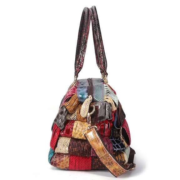 Bohemian Genuine Leather Patchwork Handmade Bag