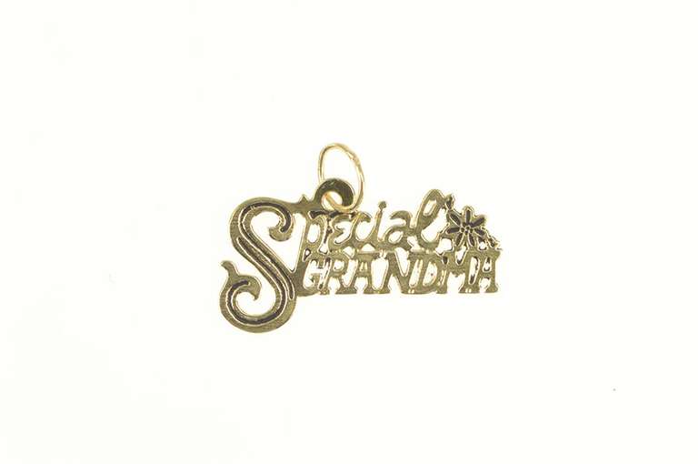 14K Yellow Gold Special Grandma Mother's Day Grammy Charm/Pendant