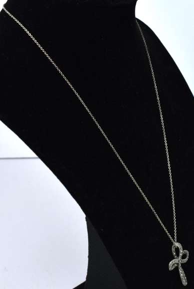 Sterling Silver And Marcasite Cross Necklace