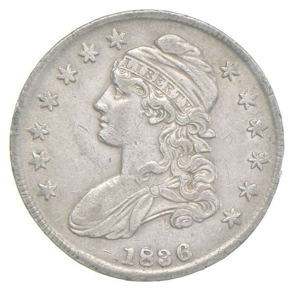1836 Capped Bust Half Dollar Lettered