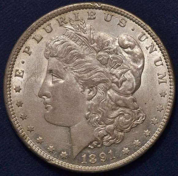 1891 Morgan Silver Dollar, BU.