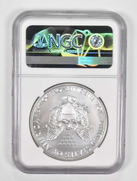 MS70 2019-W American Burnished Silver Eagle Early Releases Signed NGC