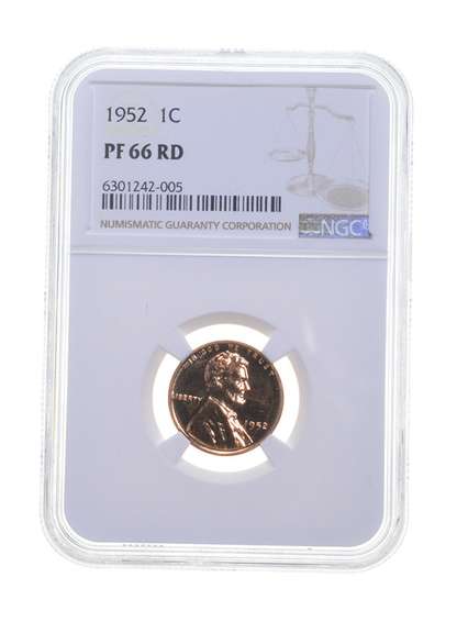 PF66 RD 1952 Lincoln Wheat Cent - Graded NGC