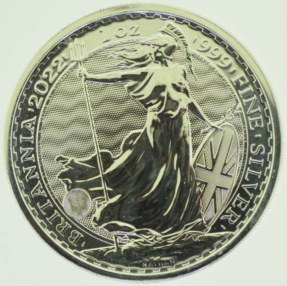 2022 U.K. 2 Pound 1 oz .999 Fine Silver Britannia